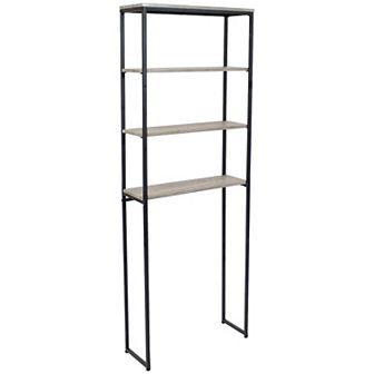Sunnydaze 4 tier Industrial Over-the-Toilet Storage Shelf