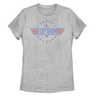 Juniors' Top Gun Round Stars Circle Logo Graphic Tee