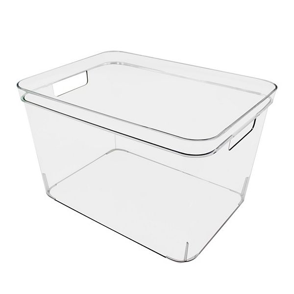 clear plastic storage bins large