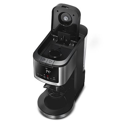 Gourmia 2 in 1 Single Serve 12 Cup Coffee Maker with Keep Warm Compatible with