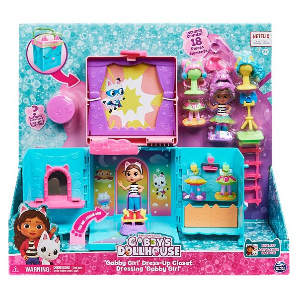 Spin Master Gabby's Dollhouse DressUp Closet Portable Playset with a
