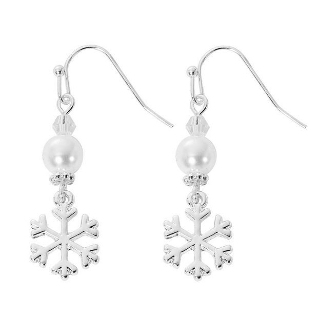 Kohls store snowflake earrings