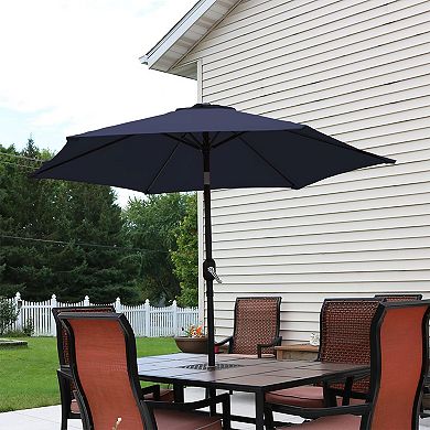 Sunnydaze Aluminum Patio Umbrella with Tilt and Crank