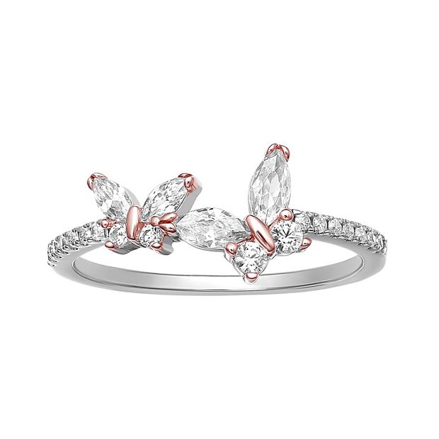 Double hot sale butterfly ring