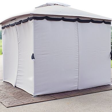 Sunnydaze 4-Piece 10' x 13' Gazebo Polyester Sidewall Set