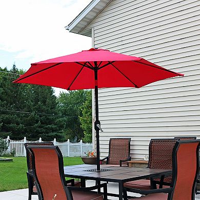 Sunnydaze 7.5' Outdoor Patio Market Umbrella with Tilt and Crank