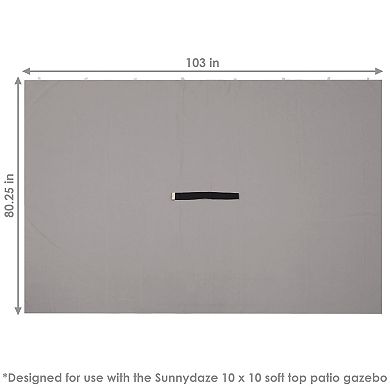 Sunnydaze 4-Piece 10 x 10 ft Polyester Gazebo Sidewall Curtain Set - Gray