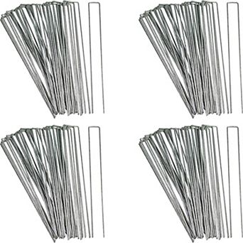 Sunnydaze 12 in Galvanized Steel Garden/Landscape Staples