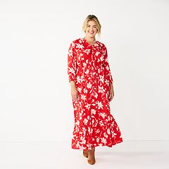 kohls womens red dresses