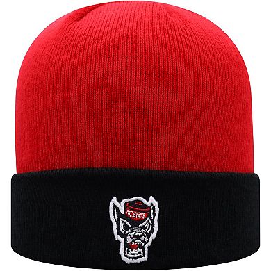 Men's Top of the World Red/Black NC State Wolfpack Core 2-Tone Cuffed Knit Hat