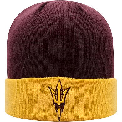 Men's Top of the World Maroon/Gold Arizona State Sun Devils Core 2-Tone Cuffed Knit Hat