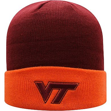 Men's Top of the World Maroon/Orange Virginia Tech Hokies Core 2-Tone Cuffed Knit Hat