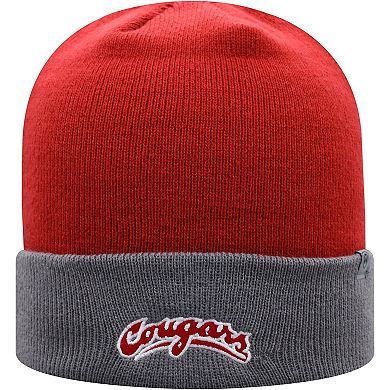 Men's Top of the World Crimson/Gray Washington State Cougars Core 2-Tone Cuffed Knit Hat