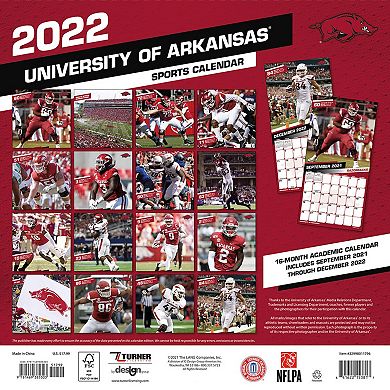 Arkansas Razorbacks 2022 Wall Calendar