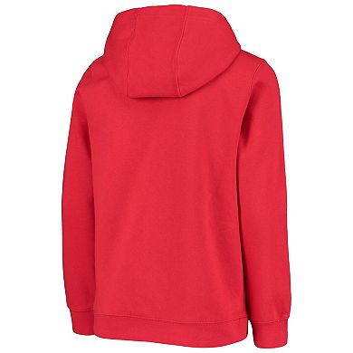 Youth Nike Scarlet Ohio State Buckeyes Stadium Club Fleece Pullover Hoodie