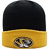Men's Top of the World Black/Gold Missouri Tigers Core 2-Tone Cuffed Knit Hat