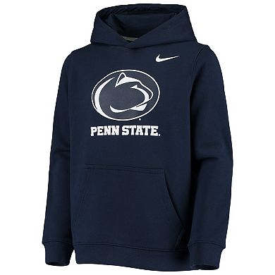 Youth Nike Navy Penn State Nittany Lions Stadium Club Fleece Pullover Hoodie