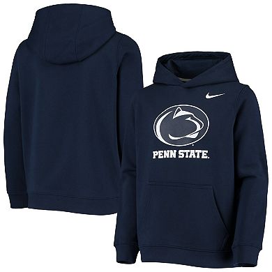 Youth Nike Navy Penn State Nittany Lions Stadium Club Fleece Pullover Hoodie