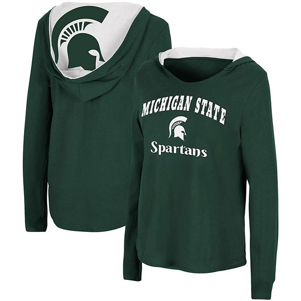 売れ筋商品|||コロシアム カットソー トップス レディース Women's Green Michigan State Spartans Catalina Hoodie Long Sleeve T-shirt Green Women's Colosseum Green Michigan State Spartans Catalina
