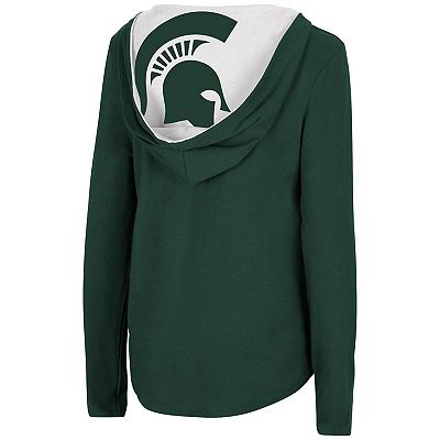 売れ筋商品|||コロシアム カットソー トップス レディース Women's Green Michigan State Spartans Catalina Hoodie Long Sleeve T-shirt Green Women's Colosseum Green Michigan State Spartans Catalina