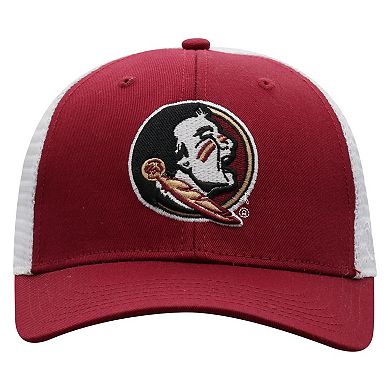 Men's Top of the World Garnet/White Florida State Seminoles Trucker Snapback Hat