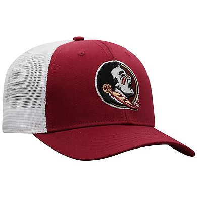 Men's Top of the World Garnet/White Florida State Seminoles Trucker Snapback Hat
