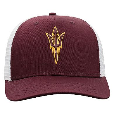 Men's Top of the World Maroon/White Arizona State Sun Devils Trucker Snapback Hat