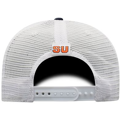Men's Top of the World Navy/White Syracuse Orange Trucker Snapback Hat