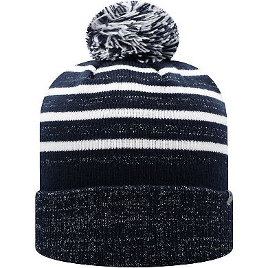 Women's Top of the World Navy Auburn Tigers Shimmering Cuffed Knit Hat with Pom