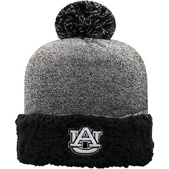 Women's Top of the World Black Auburn Tigers Snug Cuffed Knit Hat with Pom