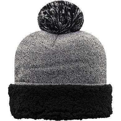 Women's Top of the World Black Iowa Hawkeyes Snug Cuffed Knit Hat with Pom