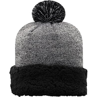 Women's Top of the World Black LSU Tigers Snug Cuffed Knit Hat with Pom