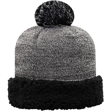 Women's Top of the World Black Minnesota Golden Gophers Snug Cuffed Knit Hat with Pom