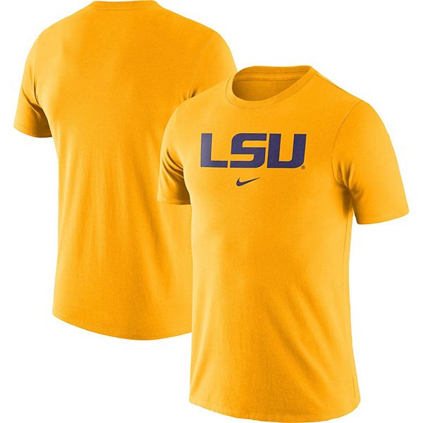 Men's Nike Gold LSU Tigers Essential Wordmark T-Shirt