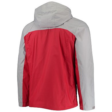 Men's Columbia Gray/Scarlet Ohio State Buckeyes Glennaker Storm Full-Zip Jacket