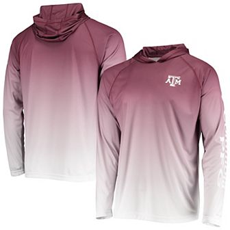 Men's Columbia PFG Maroon Texas A&M Aggies Terminal Tackle Omni-Shade UPF 50 Long Sleeve Hooded Top