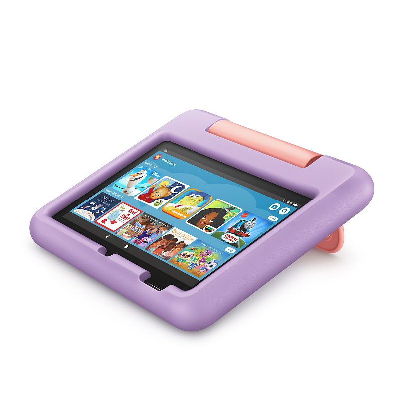 Amazon - Fire 7 Kids Ages 3-7 (2022) 7" tablet with Wi-Fi 16 GB - Purple