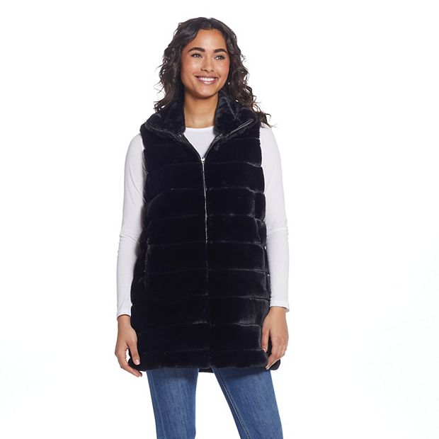 Faux fur hot sale vest women