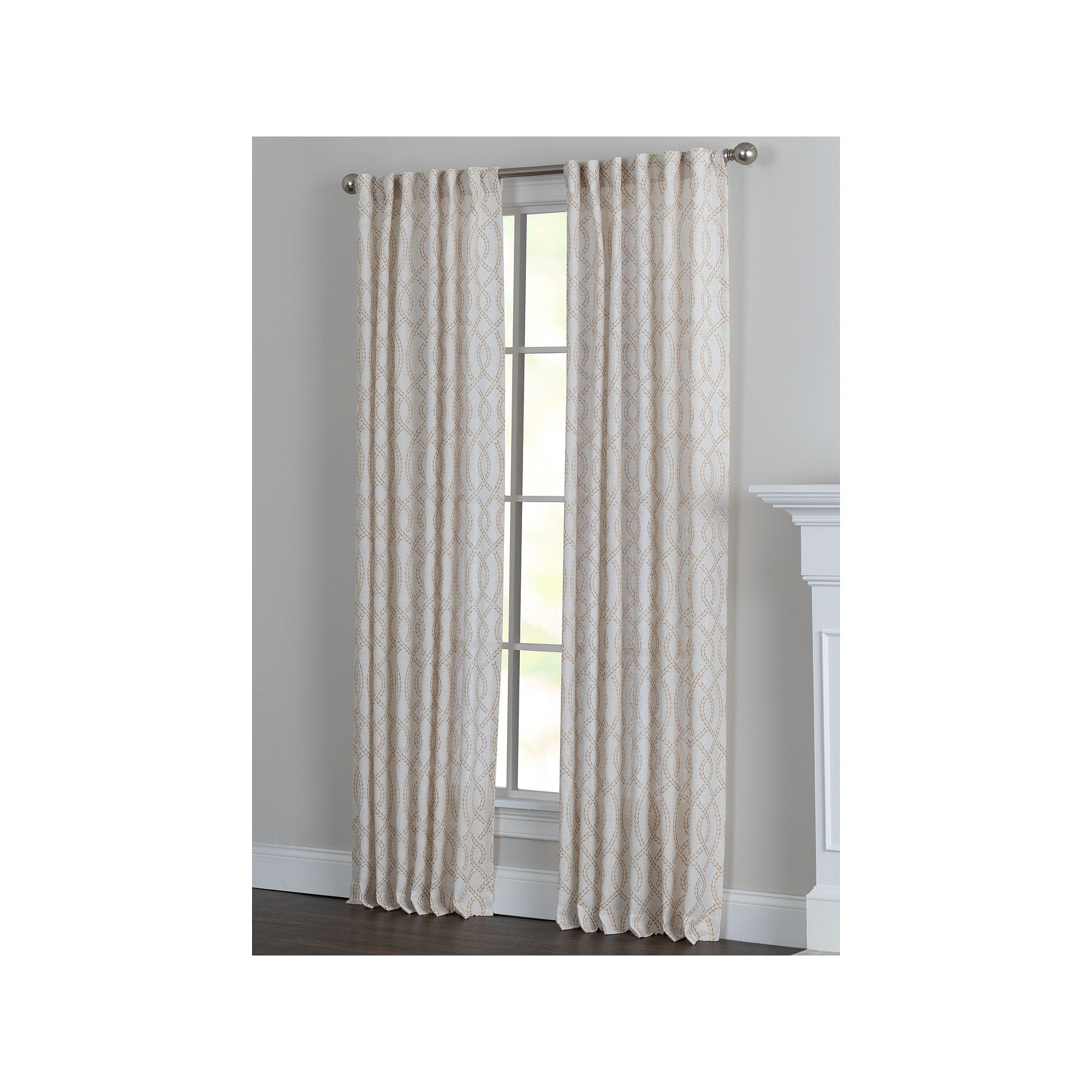 NATCO Gardner Trellis Window Curtain Panel, Honey
