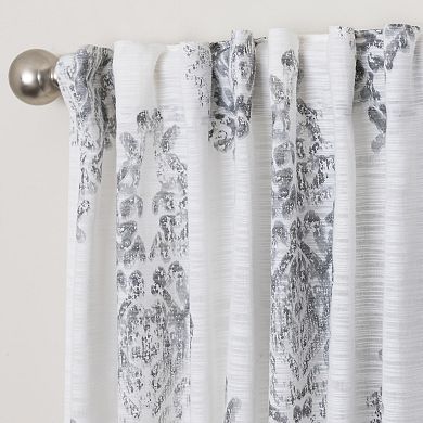 NATCO Harlow Energy Light-Filtering Printed Paisley Window Curtain Panel