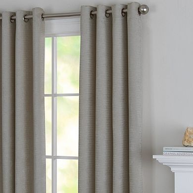 NATCO Brinley Energy Solid Trip Weave Window Curtain Panel
