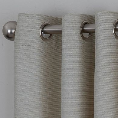 NATCO Brinley Energy Solid Trip Weave Window Curtain Panel