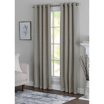 NATCO Brinley Energy Solid Trip Weave Window Curtain Panel