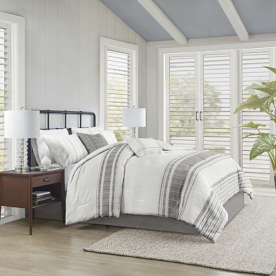 Harbor House Morgan Oversized & Overfilled Jacquard Comforter Set with Bedskirt & Decorative Pillows