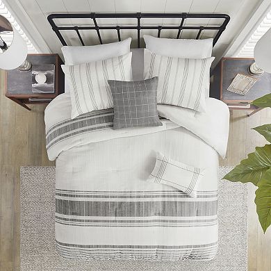 Harbor House Morgan Oversized & Overfilled Jacquard Comforter Set with Bedskirt & Decorative Pillows