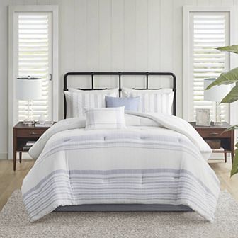 Harbor House Morgan Oversized & Overfilled Jacquard Cotton Comforter Set and Throw Pillows