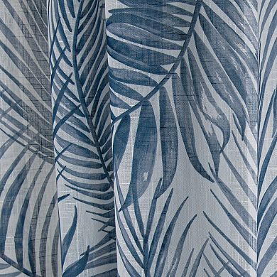 NATCO Timon Semi Sheer Tropical Print Window Curtain Panel
