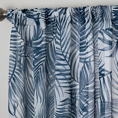 NATCO Timon Semi Sheer Tropical Print Window Curtain Panel
