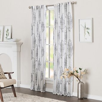 NATCO Hanover Semi Sheer Medallion Window Curtain Panel