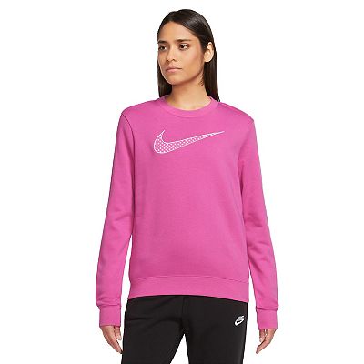 Women s Nike Sportswear Club Fleece Gingham Logo Sweatshirt